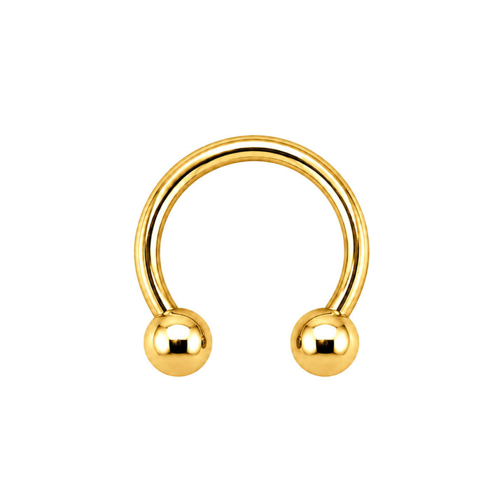 Gold plated titanium Circular barbell 1.6mm (PVD Titanium G23)