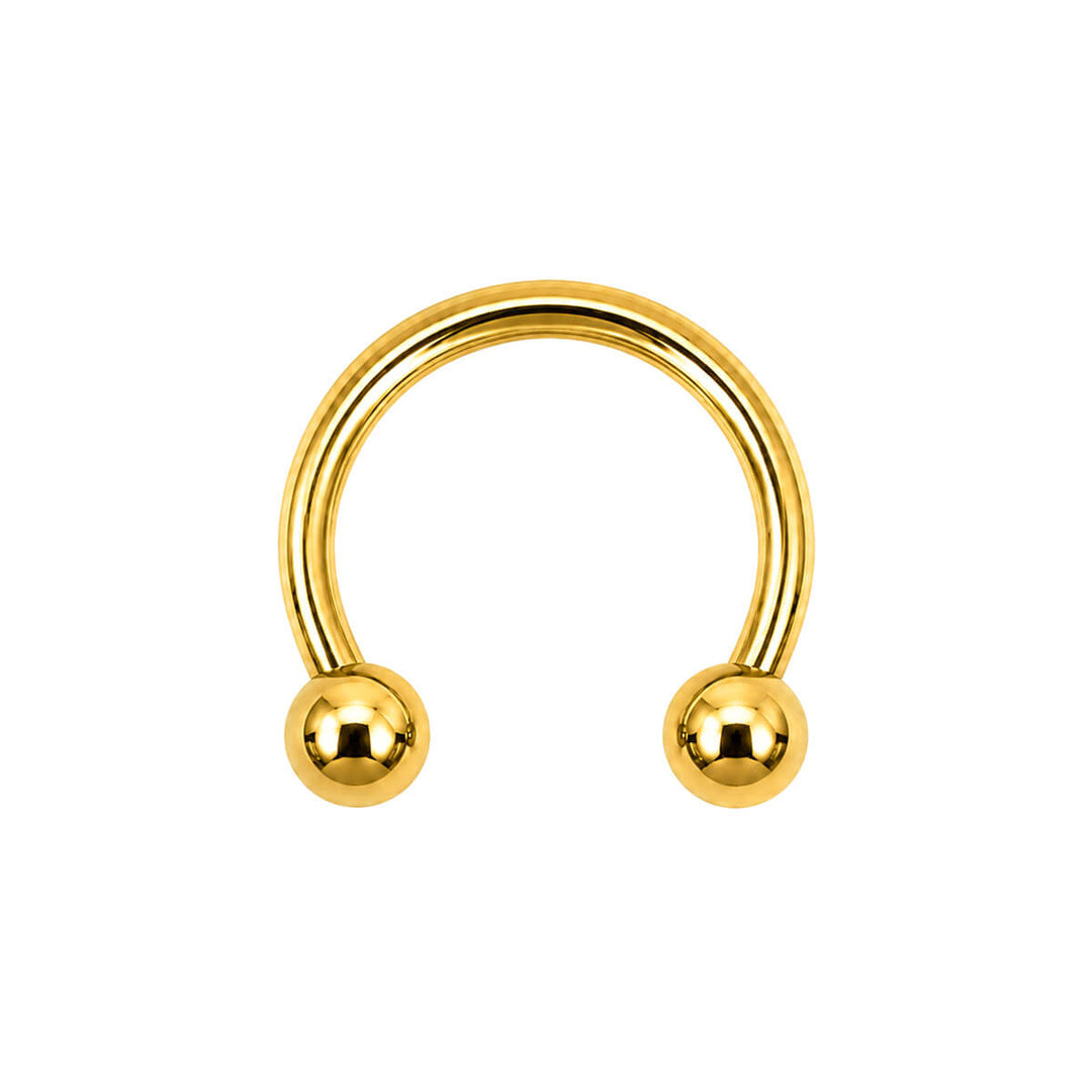 Gold plated titanium Circular barbell 1.6mm (PVD Titanium G23)