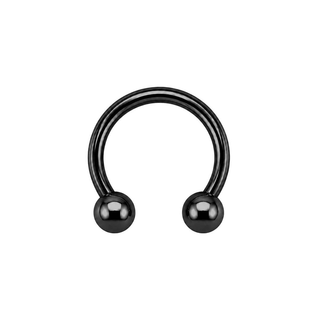 Black titanium Circular barbell 1.6mm (PVD Titanium G23)