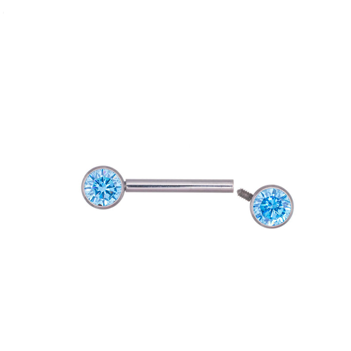 Zirconia stone titanium nipple bracelet (Titanium G23)