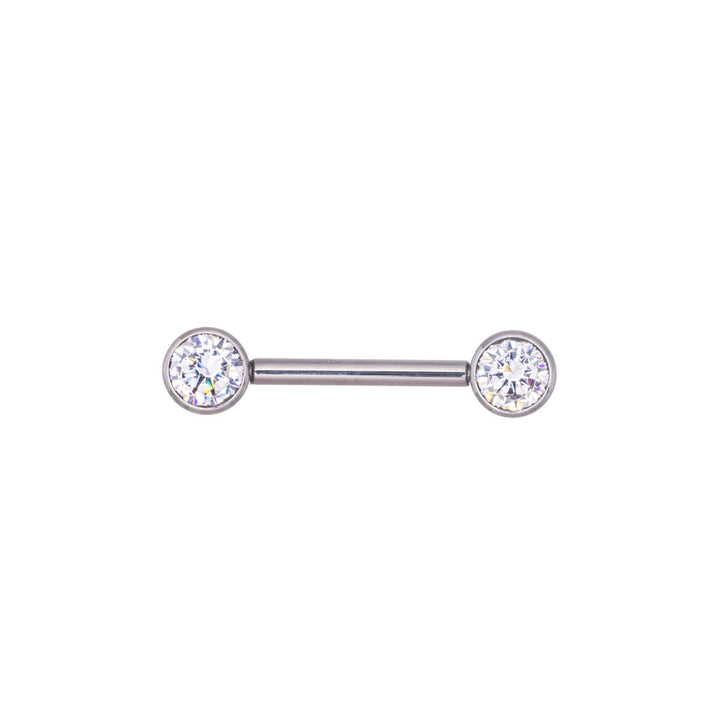 Zirconia stone titanium nipple bracelet (Titanium G23)