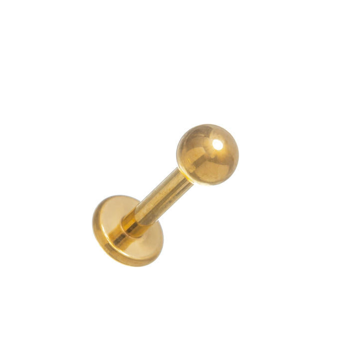 Kullattu labret koru tappi 1.2mm (PVD Titaani G23)