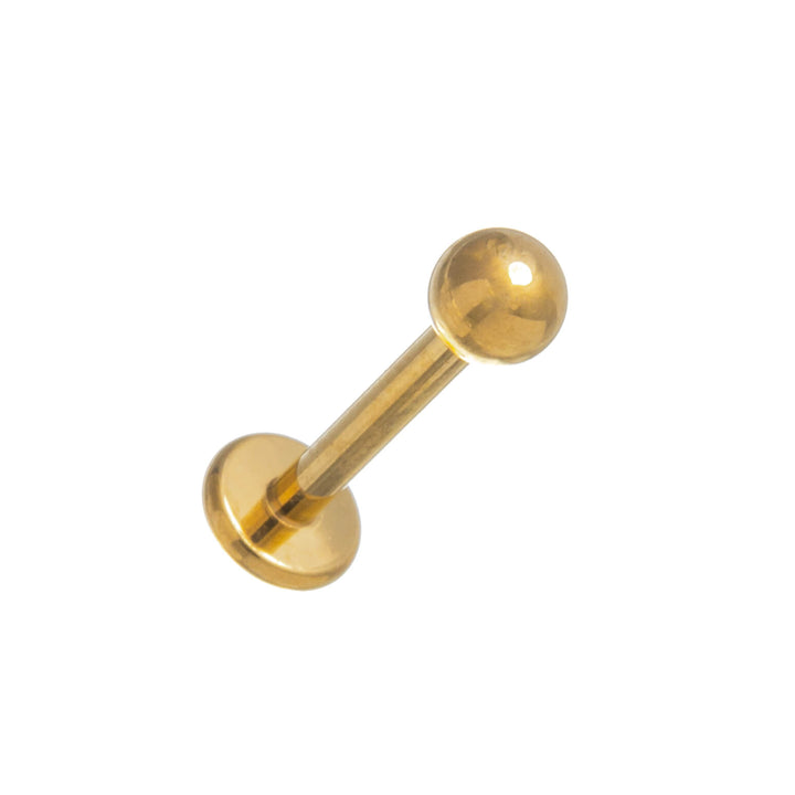 Vergoldeter Labret-Schmuckstift 1,2mm (PVD Titan G23)