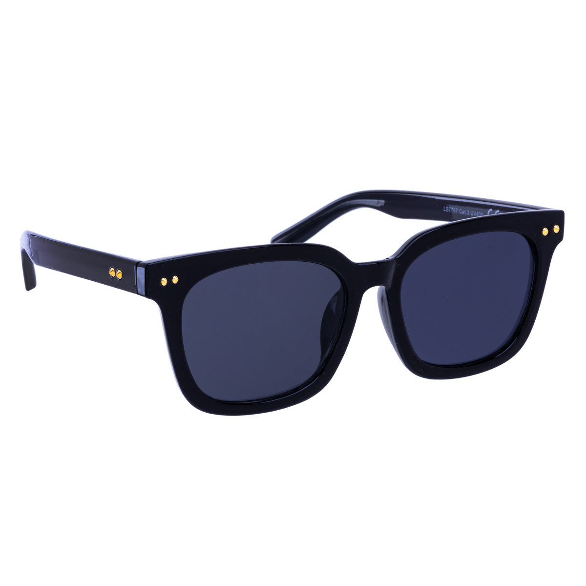 Angular sunglasses with rivet decorations