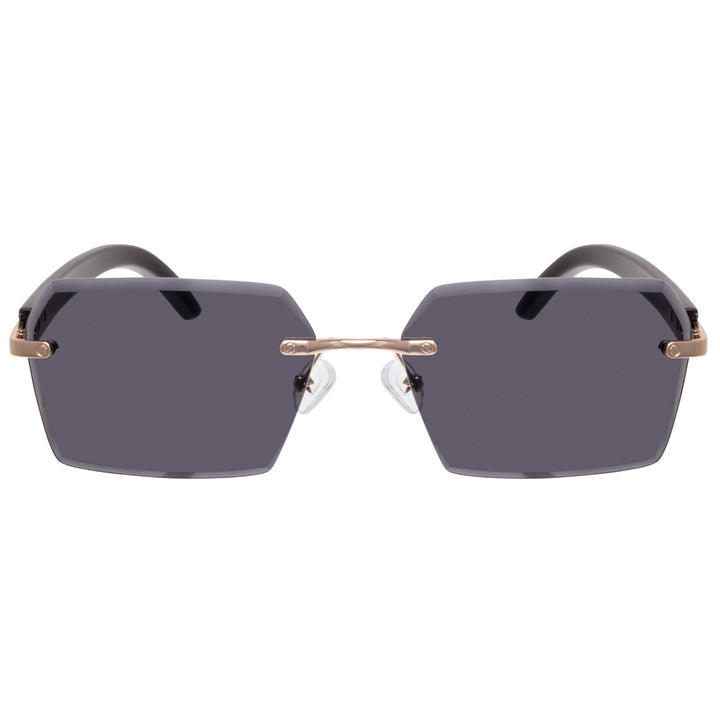 Rectangular frameless sunglasses