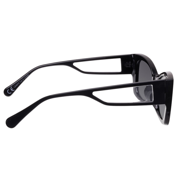 Gewinkelte Sonnenbrille mit gebogenem Glas