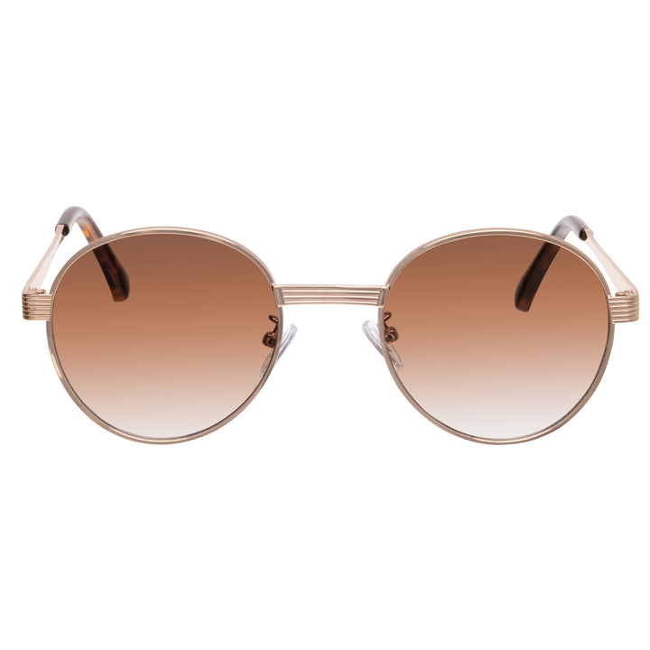 Round sunglasses with sturdy metal frame