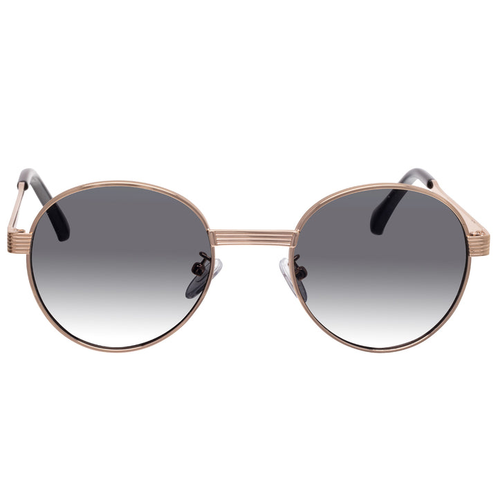 Round sunglasses with sturdy metal frame