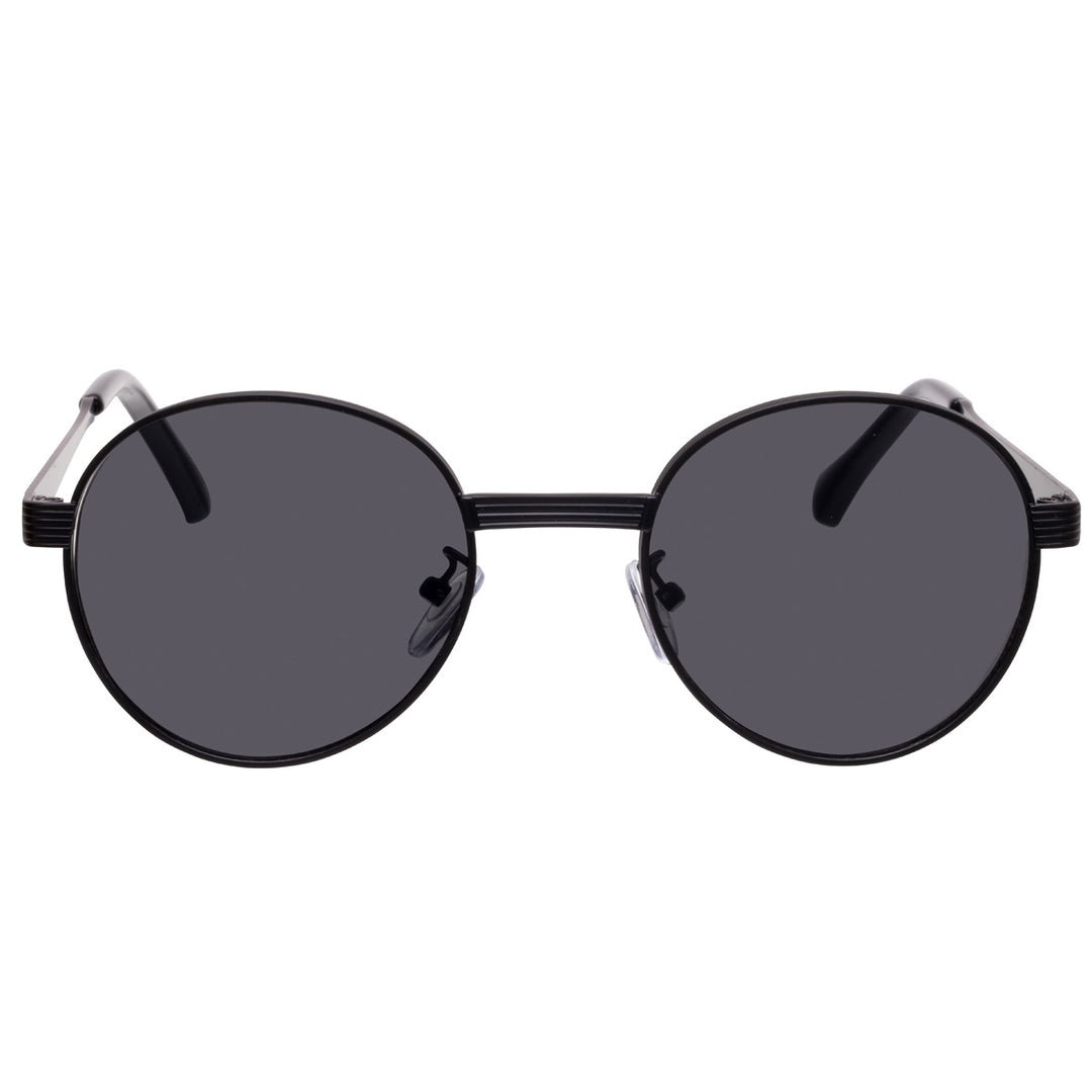 Round sunglasses with sturdy metal frame