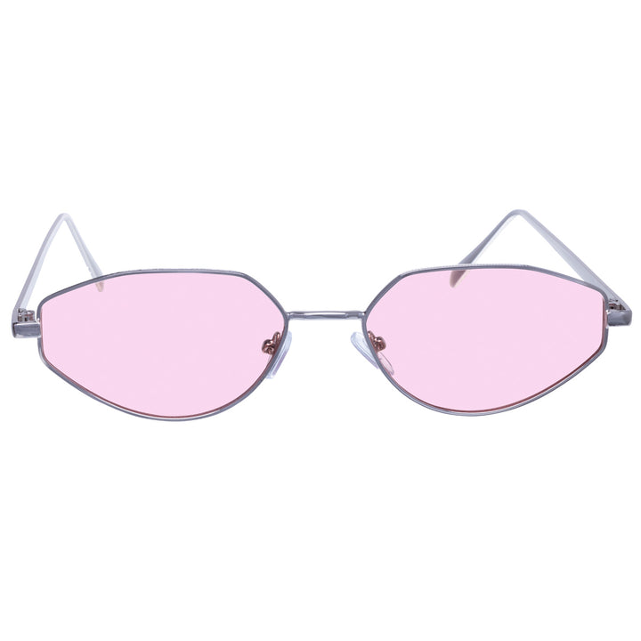 Eckige ovale Sonnenbrille mit Metallrahmen