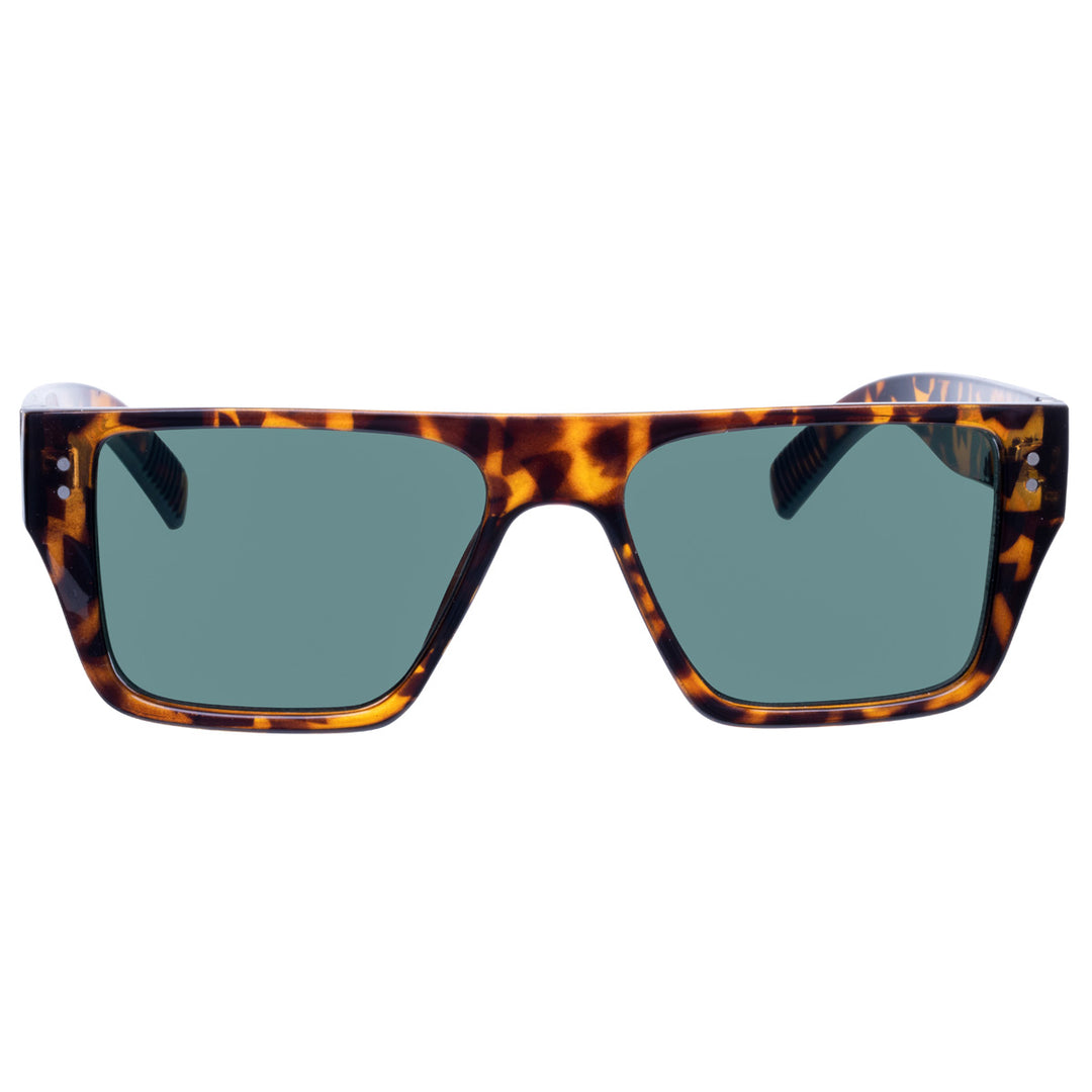 Abgewinkelte Sonnenbrille mit flachem Oberteil