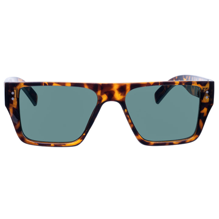 Abgewinkelte Sonnenbrille mit flachem Oberteil