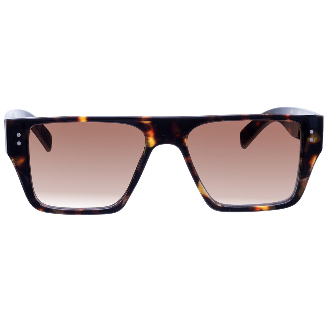 Abgewinkelte Sonnenbrille mit flachem Oberteil