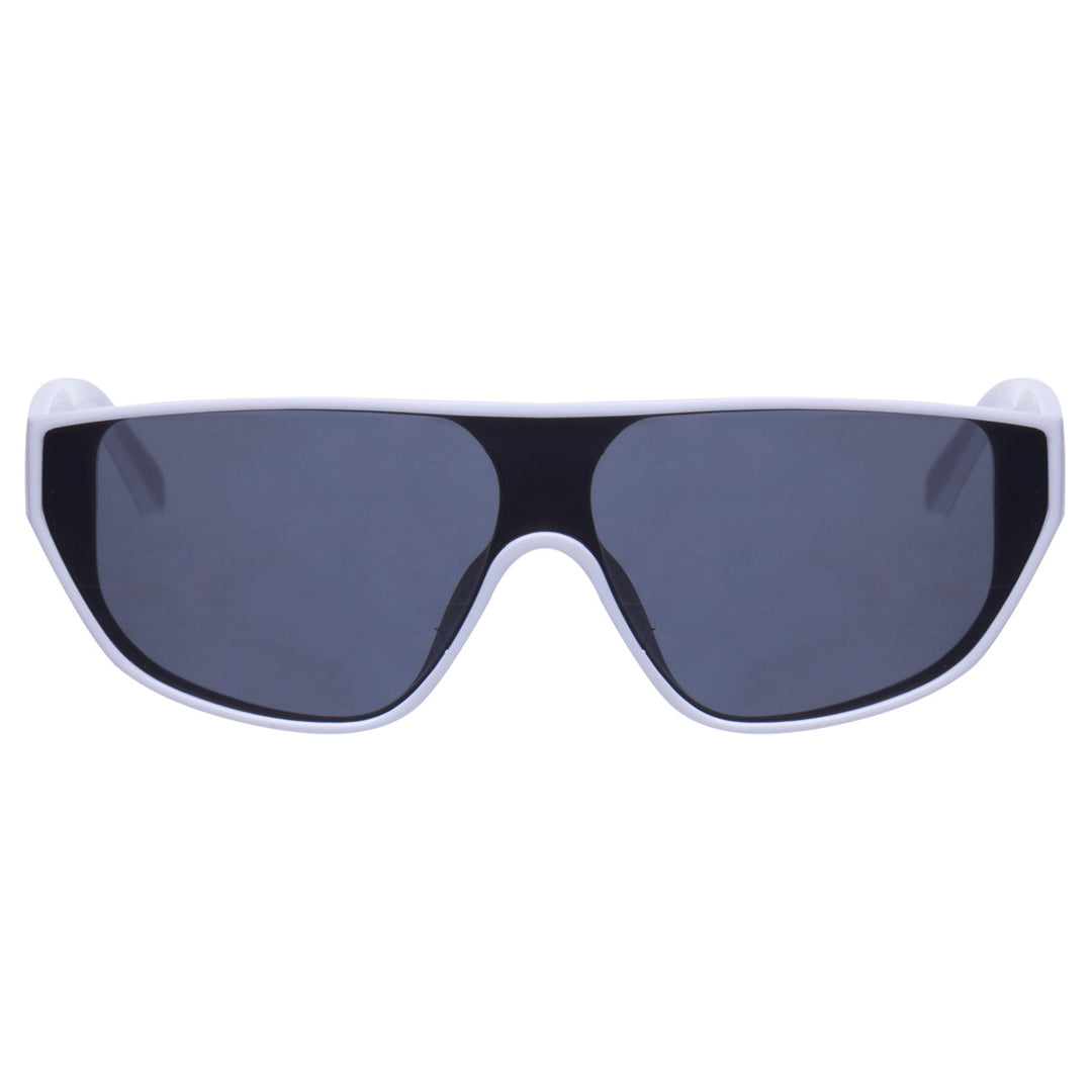 Niedrige futuristische Sonnenbrille mit flacher Spitze