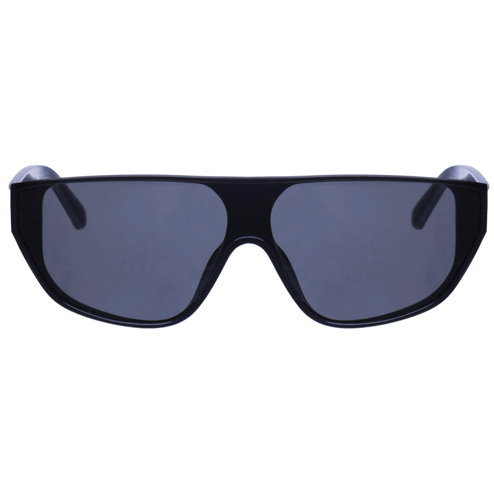 Niedrige futuristische Sonnenbrille mit flacher Spitze