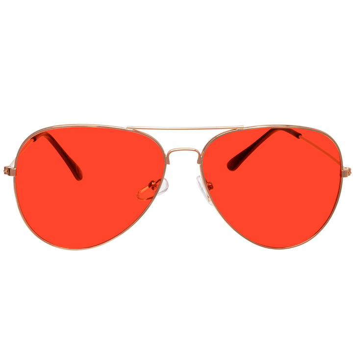 Rote Pilotenbrille Sonnenbrille