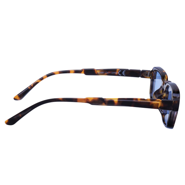 Low rectangular sunglasses with metal decoration