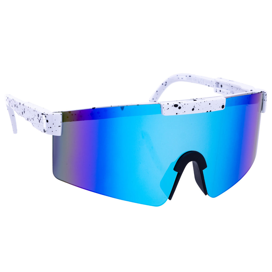 Sportlich bunte Sonnenbrille mit verspiegelten Gläsern