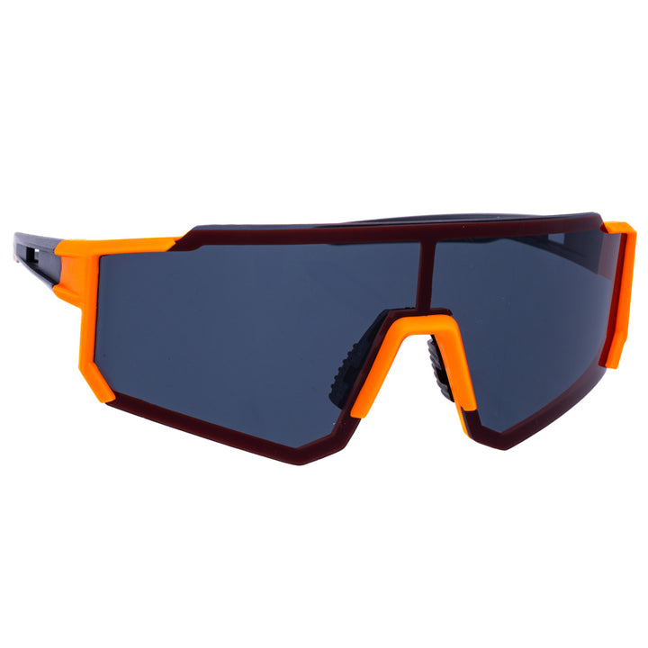 Sporty colorful sunglasses with mirrored lenses