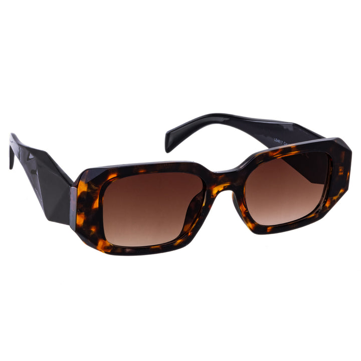 Rectangular sunglasses with bevelled corners