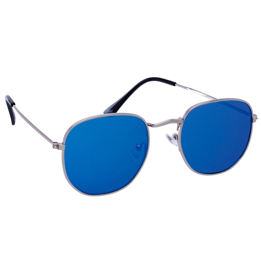 Metal Frame Circle Reflective Sunglasses Guess GU3046 90X Blue