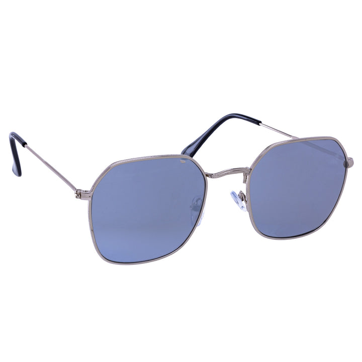 Abgewinkelte Sonnenbrille mit Metallrahmen