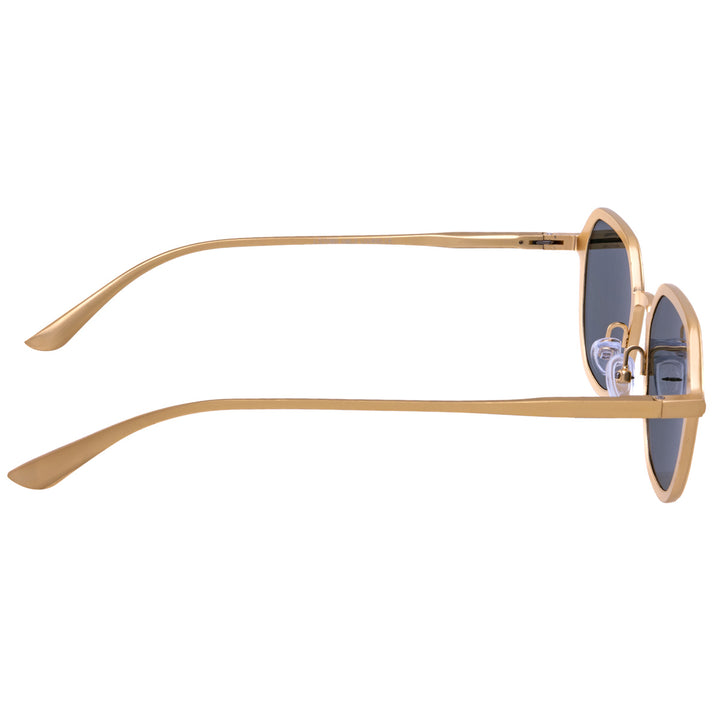 Angular sunglasses with metal frame