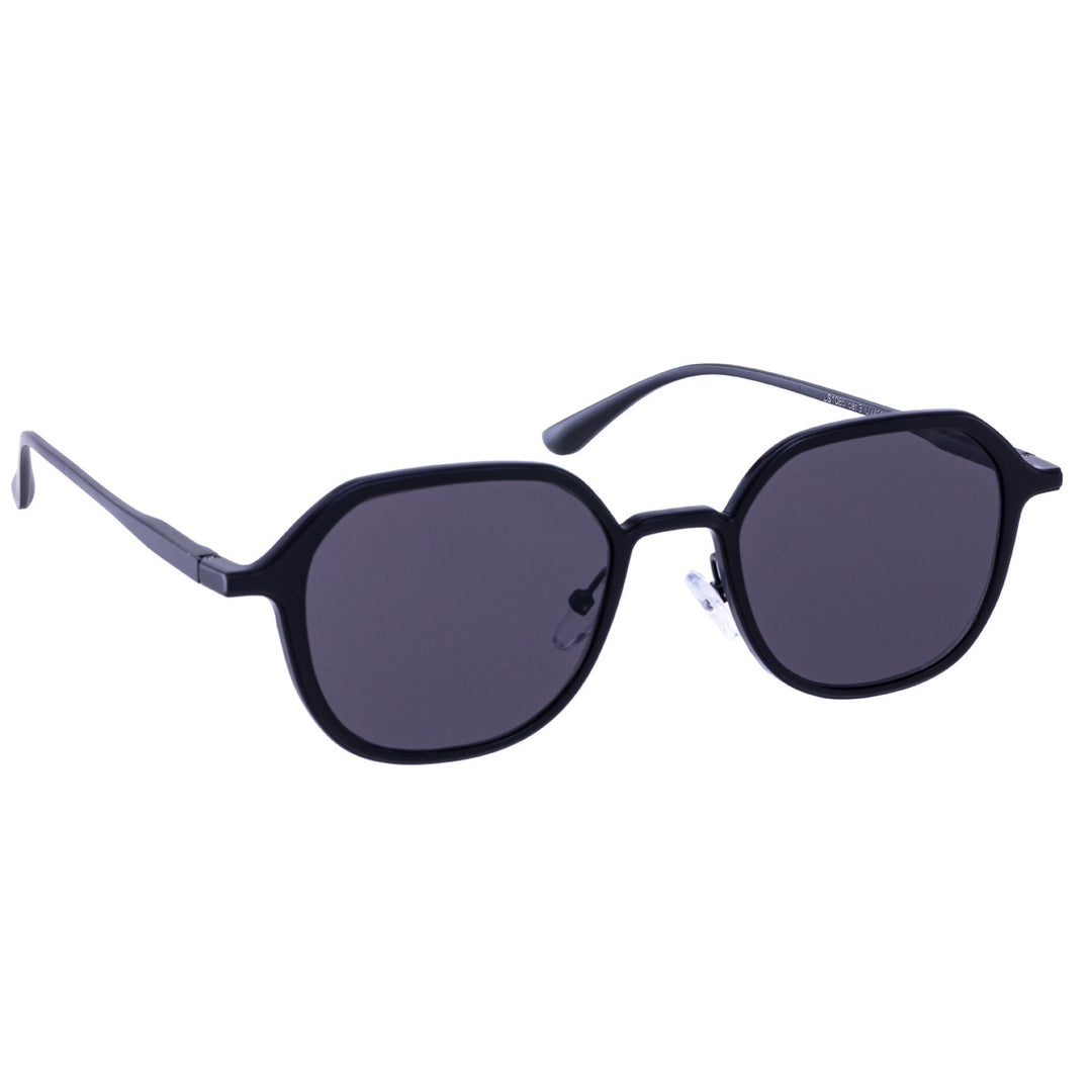 Angular sunglasses with metal frame