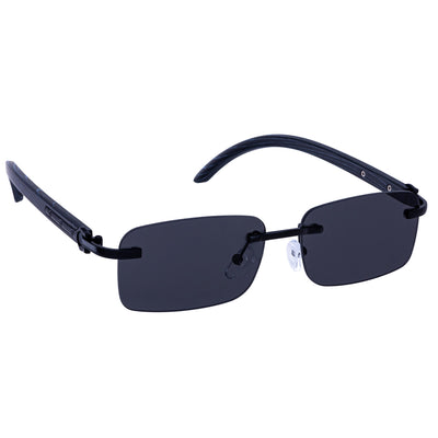 Low rectangular frameless sunglasses