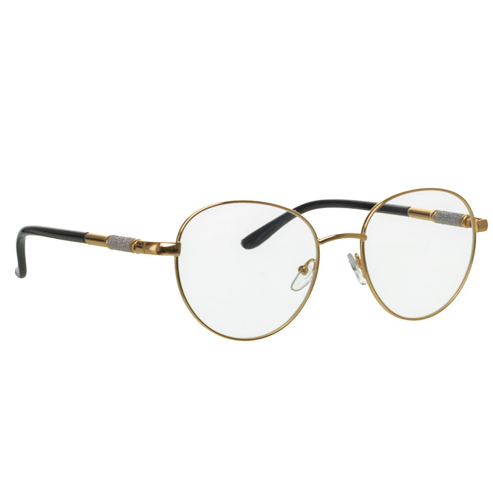 Round imitation glasses with decorative frames