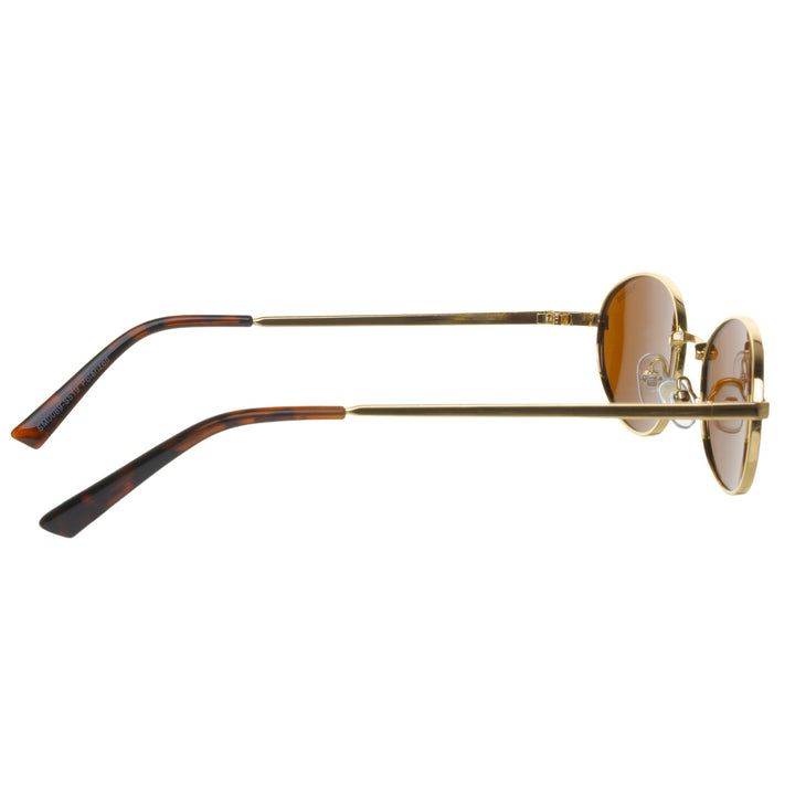Wide oval polarized sunglasses
