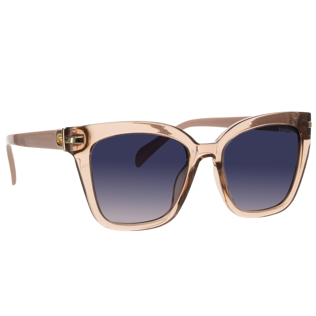 Large rectangular polarized sunglasses for women