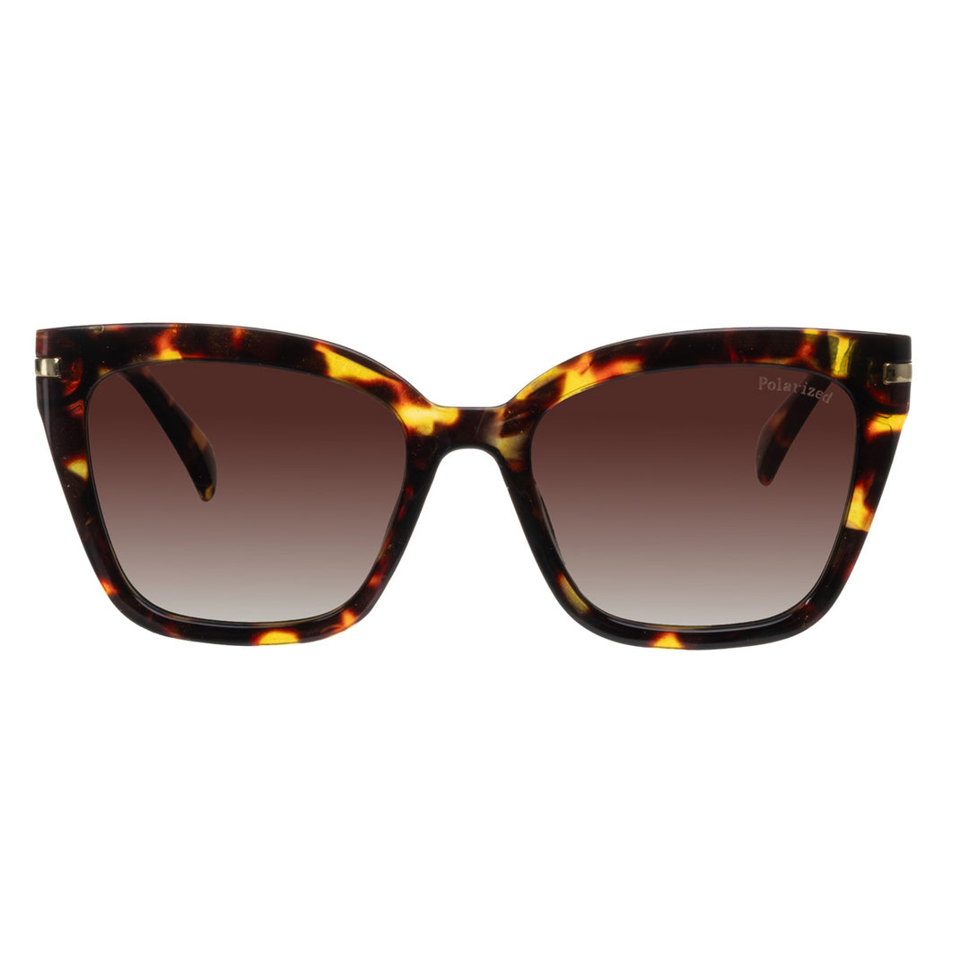 Large rectangular polarized sunglasses for women