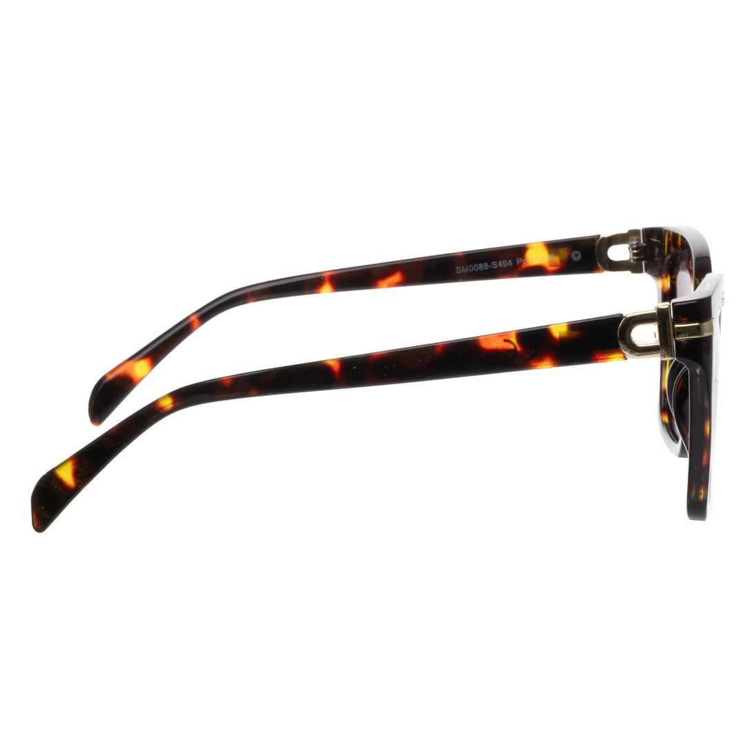 Large rectangular polarized sunglasses for women