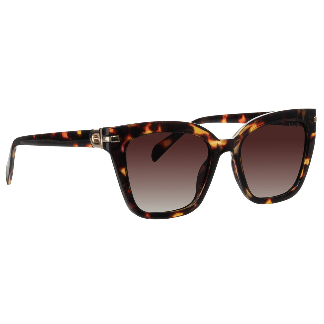 Large rectangular polarized sunglasses for women