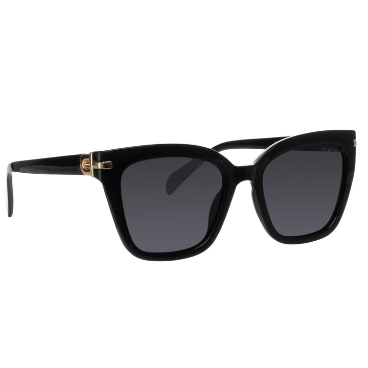 Large rectangular polarized sunglasses for women