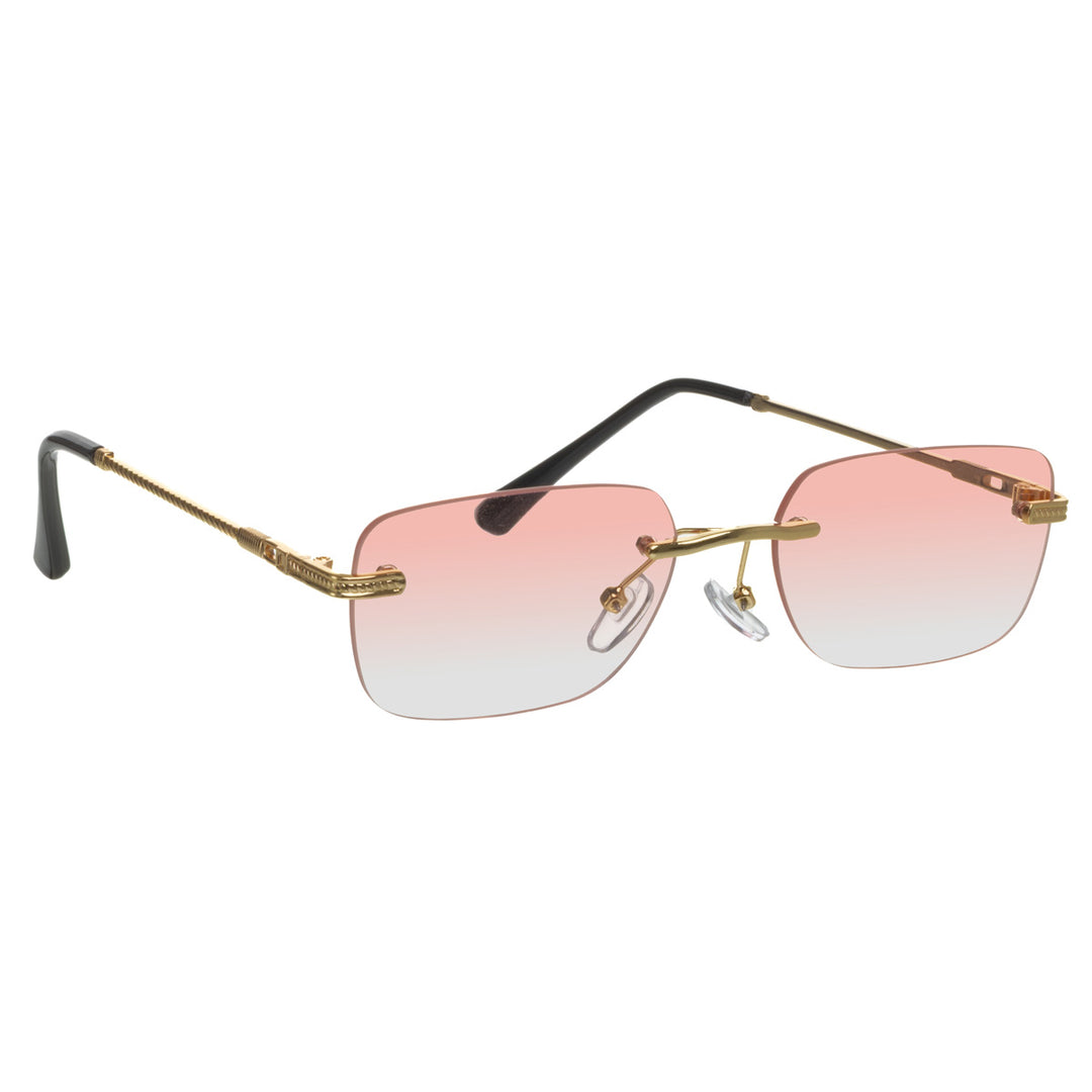 Frameless low-profile sunglasses – decorative temples
