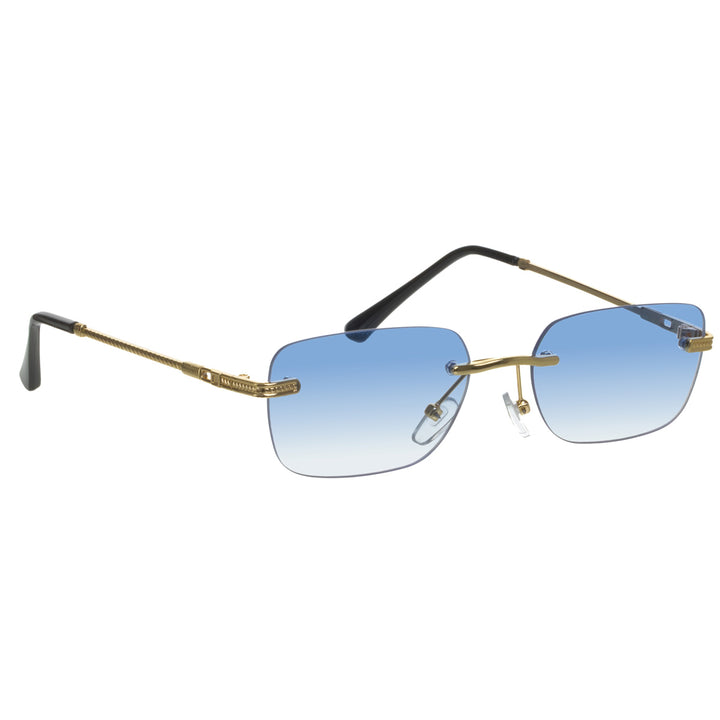 Frameless low-profile sunglasses – decorative temples