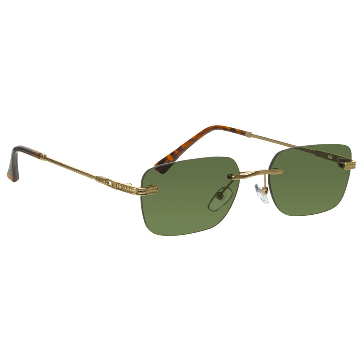 Frameless low-profile sunglasses – decorative temples