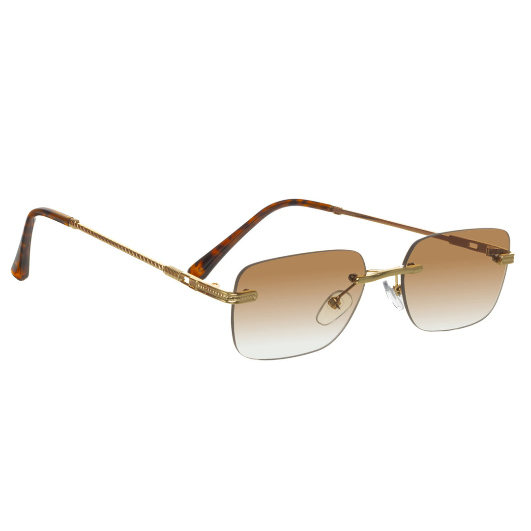 Frameless low-profile sunglasses – decorative temples