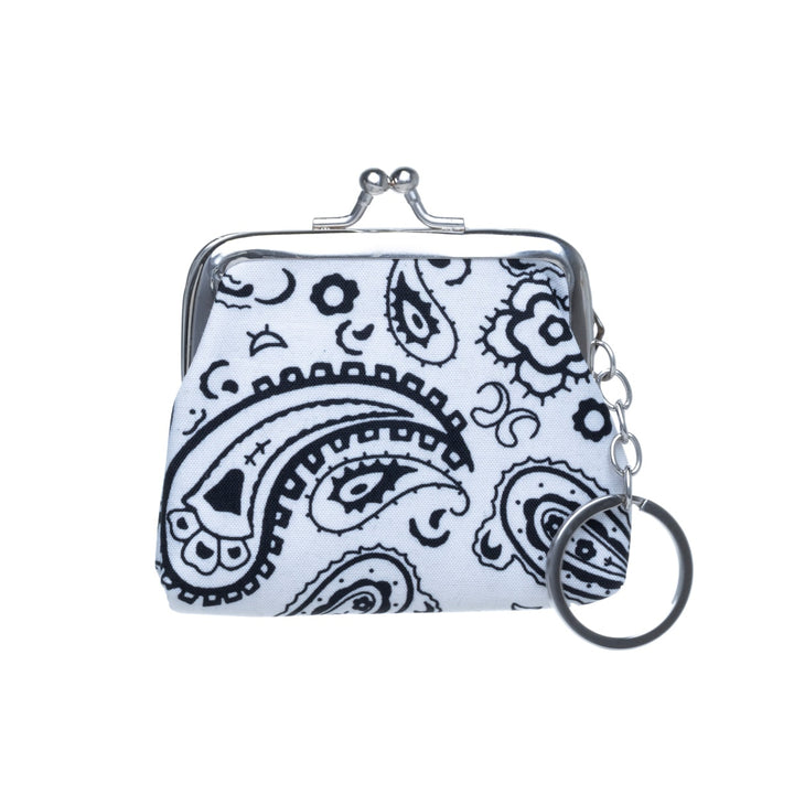 Paisley pattern coin pouch keyring