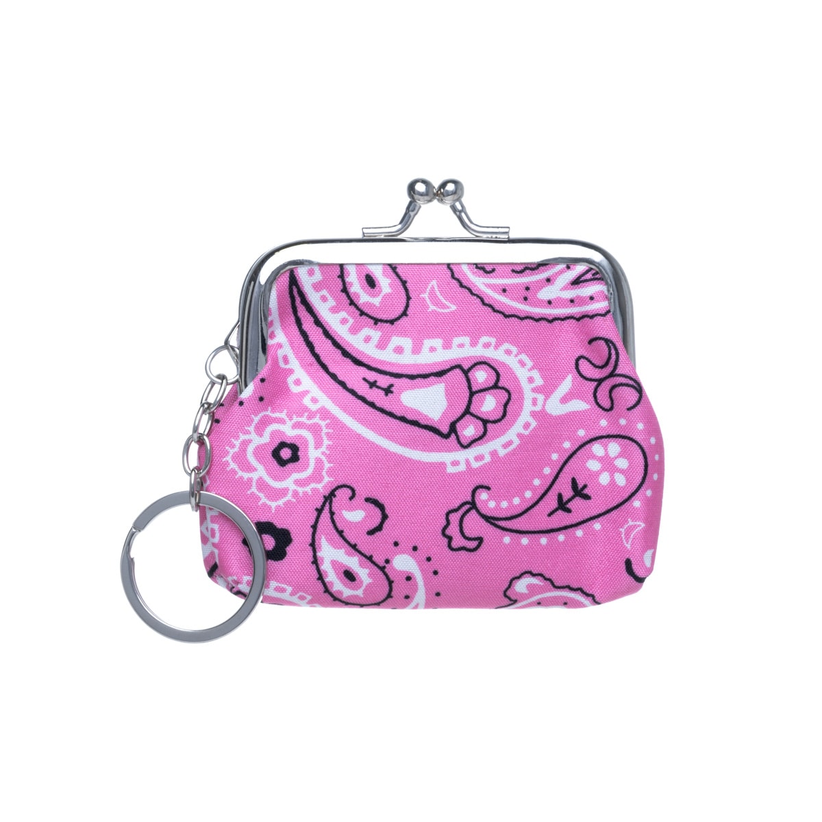 Paisley pattern coin pouch keyring
