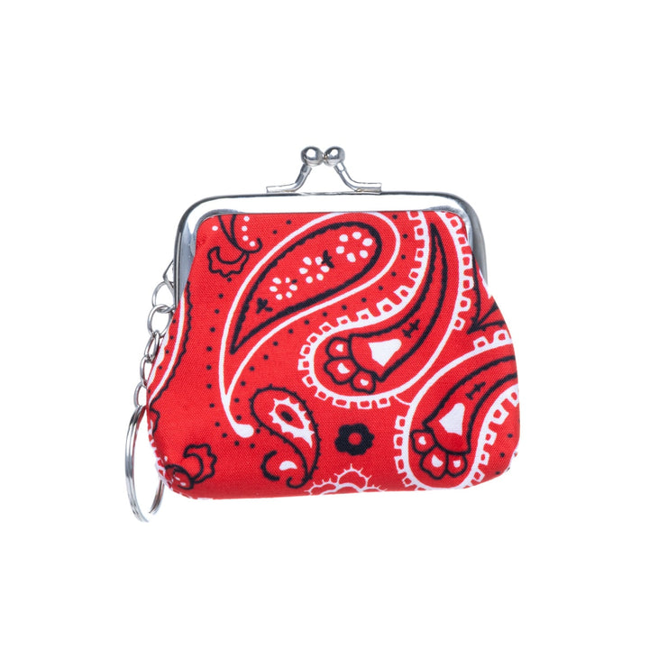 Paisley pattern coin pouch keyring