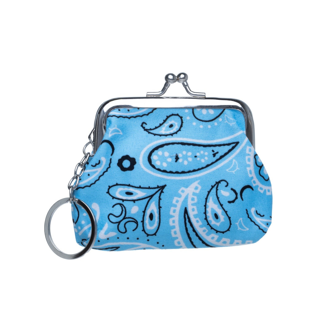 Paisley pattern coin pouch keyring