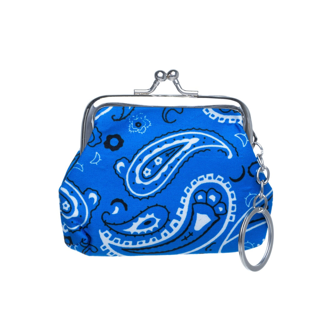 Paisley pattern coin pouch keyring