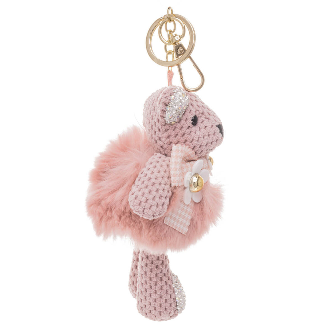 Glitzernder Teddybär Schlüsselanhänger Rucksack 15cm