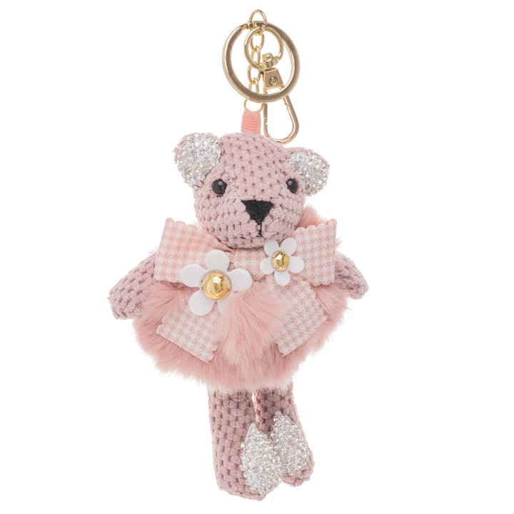 Glitzernder Teddybär Schlüsselanhänger Rucksack 15cm