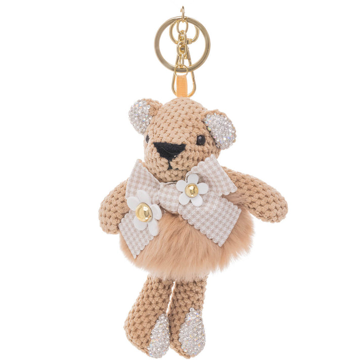 Glitzernder Teddybär Schlüsselanhänger Rucksack 15cm