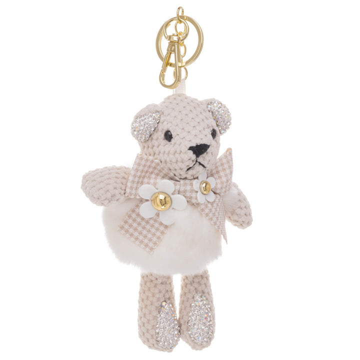 Glitzernder Teddybär Schlüsselanhänger Rucksack 15cm