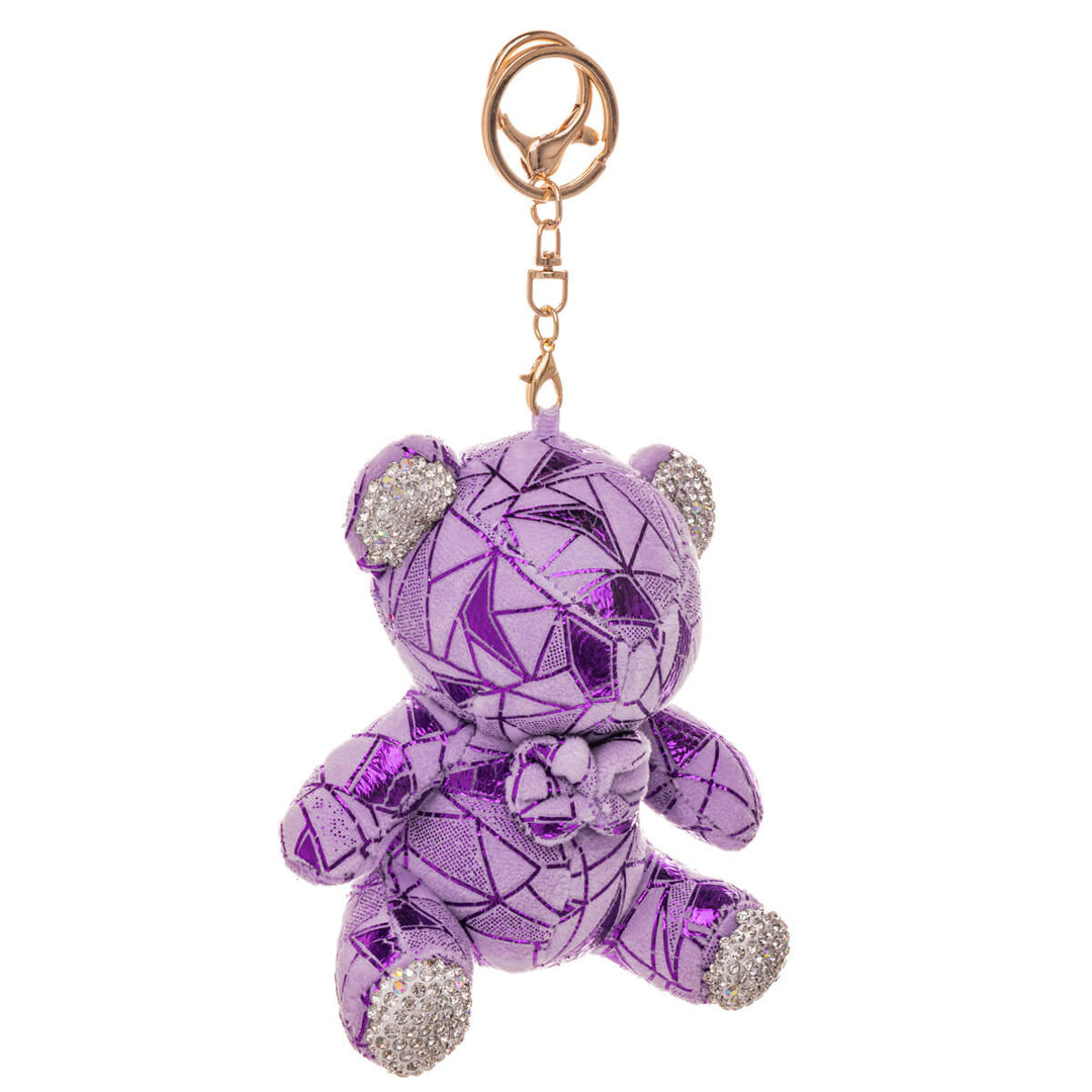 Glitzernder Teddybär Schlüsselanhänger Rucksack Korb 11,5cm